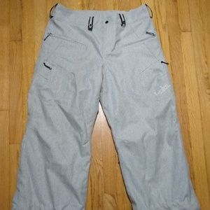 Bonfire Womens Snowboard Pants Gray L/XL - Hemmed